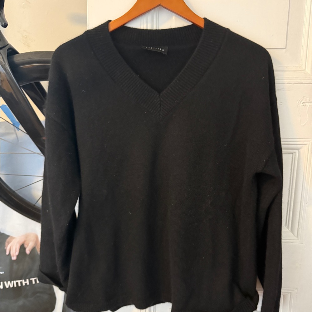 Elegant Black V-Neck Sweater